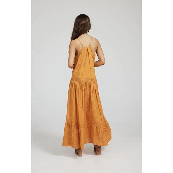 Talisman Isobel Midi Dress in Desert Sun Burnt Orange  Wine tasting Dress S NWT - Picture 2 of 6